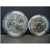 Image 3 : 1992-D Columbus Quincentenaries' (2) Coin Commemorative Set--silver dollar and ½.  GEM Uncirculated 