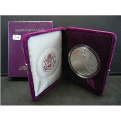 1991-S Silver American Eagle.  In original mint box.  GEM Proof.