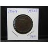 Image 3 : 1848 Large Cent.  Nice Very Fine/Extremely Fine.