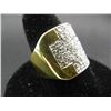 Image 2 : Ladies ring gold plated over sterling.  CZ (diamond-like) stones in pattern.  Size 9