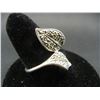 Image 2 : Ladies sterling ring.  CZ (diamond-like) stones in pattern.  Size 9