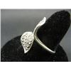 Image 3 : Ladies sterling ring.  CZ (diamond-like) stones in pattern.  Size 9