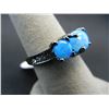Image 2 : WOMAN'S BLUE FIRE OPAL RING (SIZE 6), FASHION JEWELRY