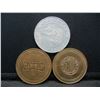 Image 2 : (3) VINTAGE CAR COINS (1925 LINCOLN SEDAN/1921 DETROIT ELECTRIC & 1922 DANIELS TOWN BROUGHAM)