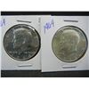 Image 2 : (2) 1964 Kennedy Half Dollars
