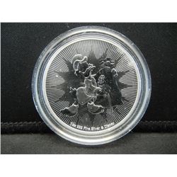 Disney  Donald Duck 2018 ,Two Dollar Elizabeth Niue 1oz.999 Fine Silver Round