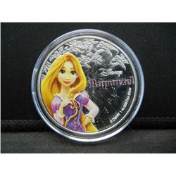 2017 Walt Disney -Rapunzel  1 oz.   Round,New Zealand  Queen Elizabeth 11
