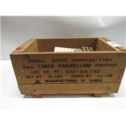 188 - Vintage Wooden Ammo Box Full Of Misc Shells 