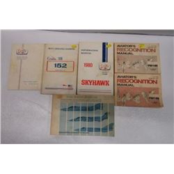 262 - Group Of 6 Pilot And Aviation Manuals