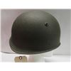 Image 2 : 387 - Vintage Army Helmet Metal Military Battle Green