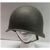 Image 1 : 402 - Vintage Army Helmet Metal Military Battle Green
