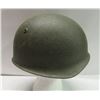 Image 4 : 402 - Vintage Army Helmet Metal Military Battle Green