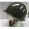Image 2 : 422 - Steel Combat Helmet W/ Leather Liner  Chinstrap