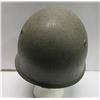Image 3 : 436 - Vintage Army Helmet Metal Military Battle Green