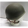 Image 4 : 436 - Vintage Army Helmet Metal Military Battle Green