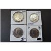 Image 3 : 569 - (2) 1964  (2) 1976 Kennedy Half Dollar Coins