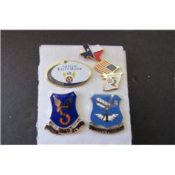 580 - (5) Lapel Tac Pin Assortment