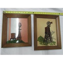 726 - 3 Piece Set Of Framed Windmill Paintings
