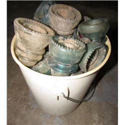 729 - Bucket Of Glass Insulators