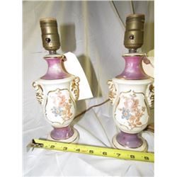 843 - 2pc Vintage Glass Lamps
