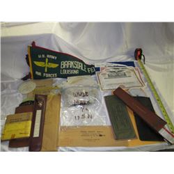 877 - Group Lot Of Misc Military Memorabilia