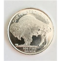 One Half Ounce 999 Fine Silver Bullion