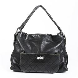 Chanel Quilted Leather Hobo Bag