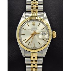 Rolex Datejust Two-Tone Silver Stick Watch