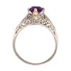 Image 3 : Gold/Amethyst Filigree Ring (Size 6 1/2)
