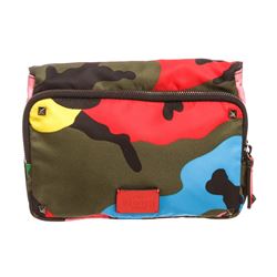 Valentino Nylon/Leather Clutch