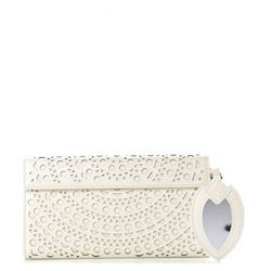 Alaia Laser Cut Leather Clutch