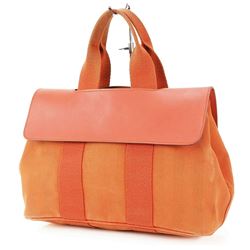 Hermes Canvas and Leather Tote Bag