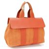 Image 3 : Hermes Canvas and Leather Tote Bag