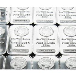 Lot of (10) Morgan Design Silver Bars- 1oz ea.