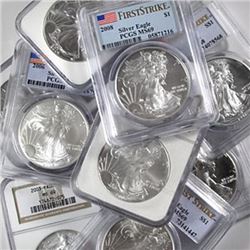 (10) Random Date MS 69 PCGS-NGC Silver Eagles