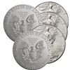Image 1 : (5) US Silver Eagles- Random Dates