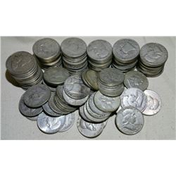 (80) Franklin Half Dollars -90% Silver Mixed Dates