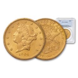 1904 MS 62 PCGS $ 20 Gold Double Eagle