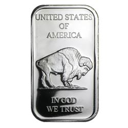1 oz. Silver Buffalo Design Bar.999 Pure