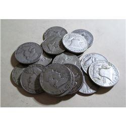 Lot of (20) Franklin Halves- 90% Silver