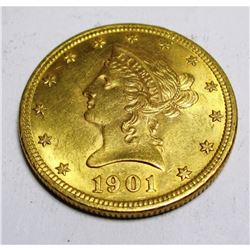 1901 P High Grade $10 Gold Liberty