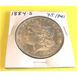 1884 s XF AU Grade Morgan Dollar