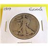 Image 1 : 1919 Good Walking Liberty Half Dollar