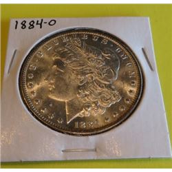 1884 o Crisp BU Morgan Silver Dollar