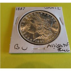 1887 BU VAM 12 Alligator Eye Morgan Dollar