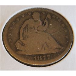 1877 S Seated Liberty Half Dollar