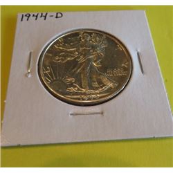 1944 D BU Grade Walking Liberty Half Dollar