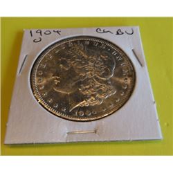 1904 O CH BU Morgan Silver Dollar
