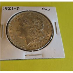 1921 D AU Grade Morgan Dollar