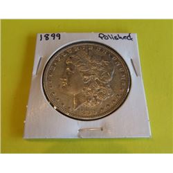 1899 P Morgan Silver Dollar Polished
